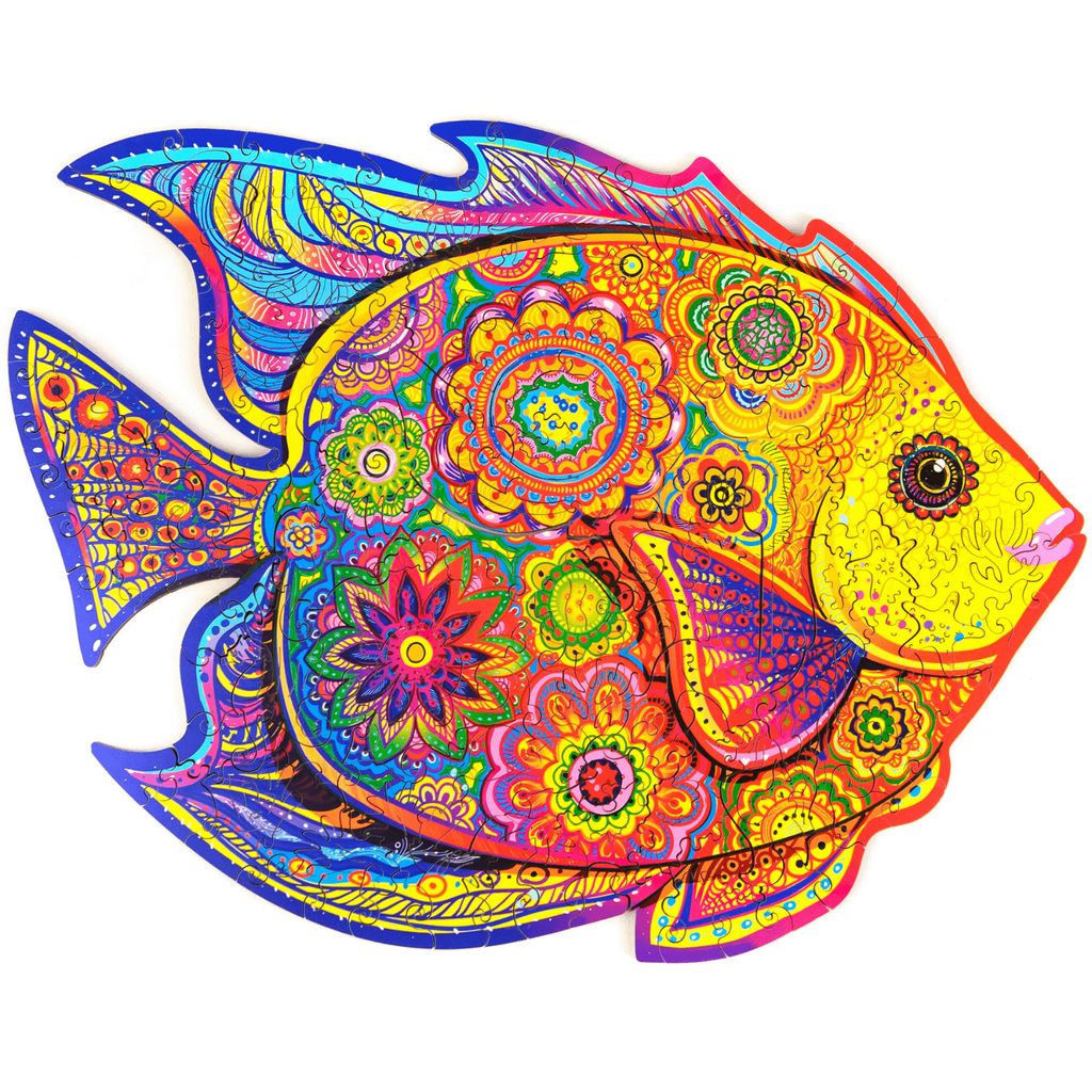 UNIDRAGON Shining Fish 23 x 18 cm 106 Teile Holz-Puzzle Produktbild 1