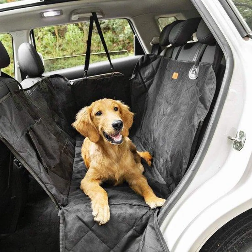 Tapis de protection chien pour voiture imperméable et robuste noir