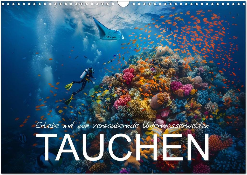 Erlebe mit mir verzaubernde Unterwasserwelten Tauchen (Wandkalender 2026 DIN A3 quer), CALVENDO Monatskalender