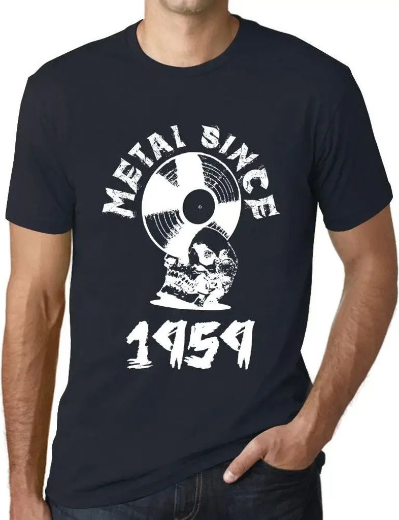 Herren Grafik T-Shirt Metall seit 1959 – Metal Since 1959 – Geschenk 65. Geburtstag Jahrestag 65 Jahre Jubiläum 65 Jährige Mann Jahrgang 1959...