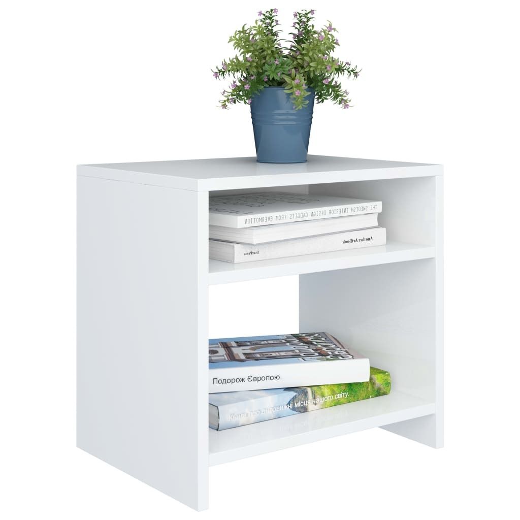 (Design 2026) Nachttische 2er-set - Weiß 40x30x40cm Holzwerkstoff - HOMMIE 557867 - Nachttische & -schränke