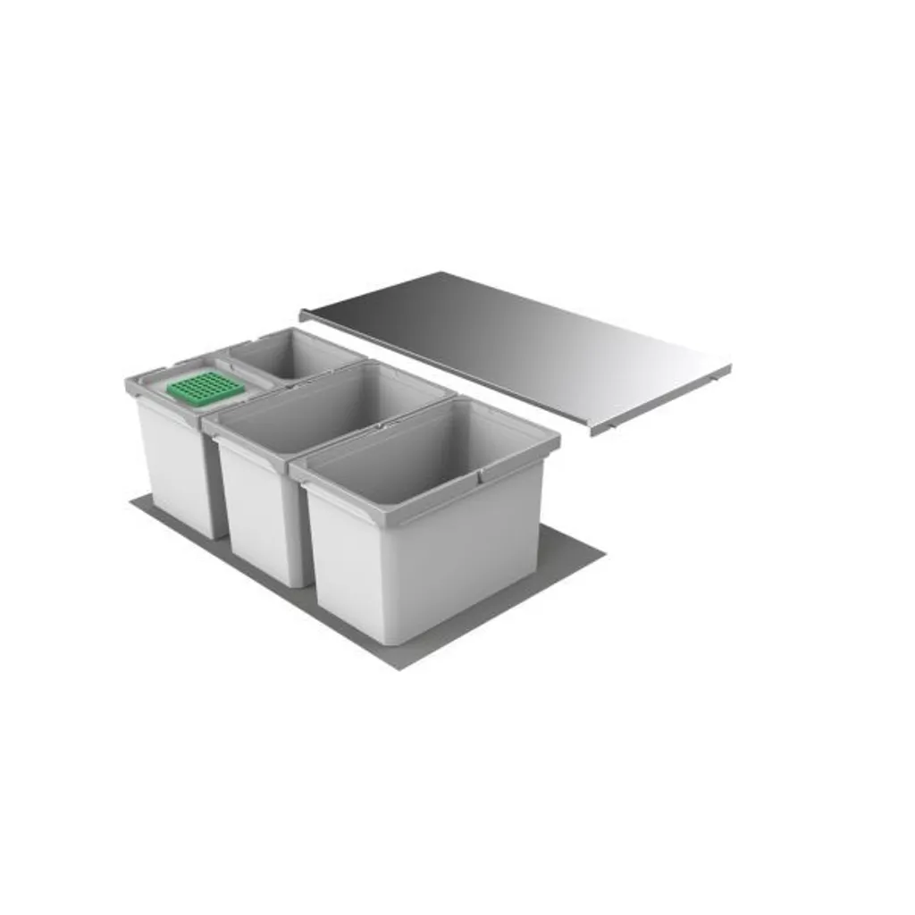 Poubelle de cuisine encastrable NABER Cox Box 275 S pour meuble de 80cm
