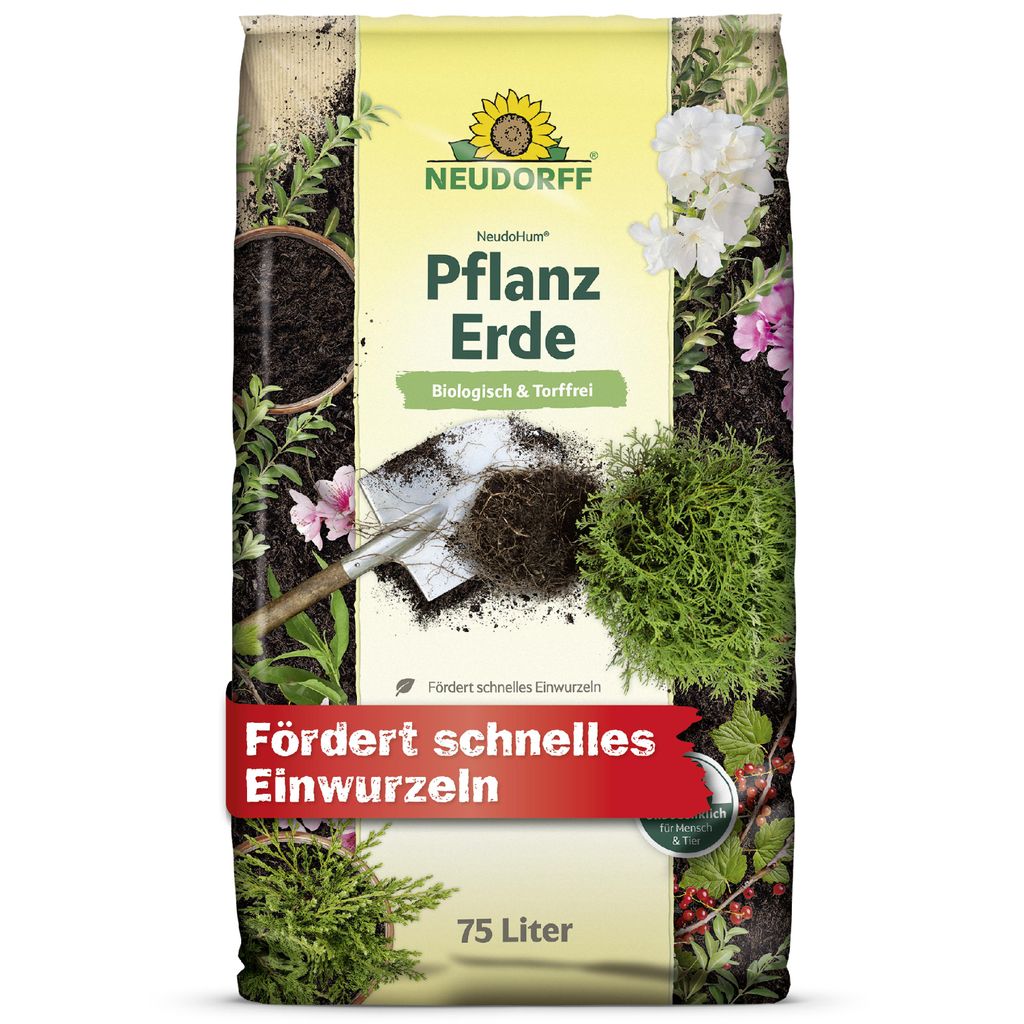 Neudorff NeudoHum PflanzErde torffrei 75L gebrauchsfertig - Produktbild 