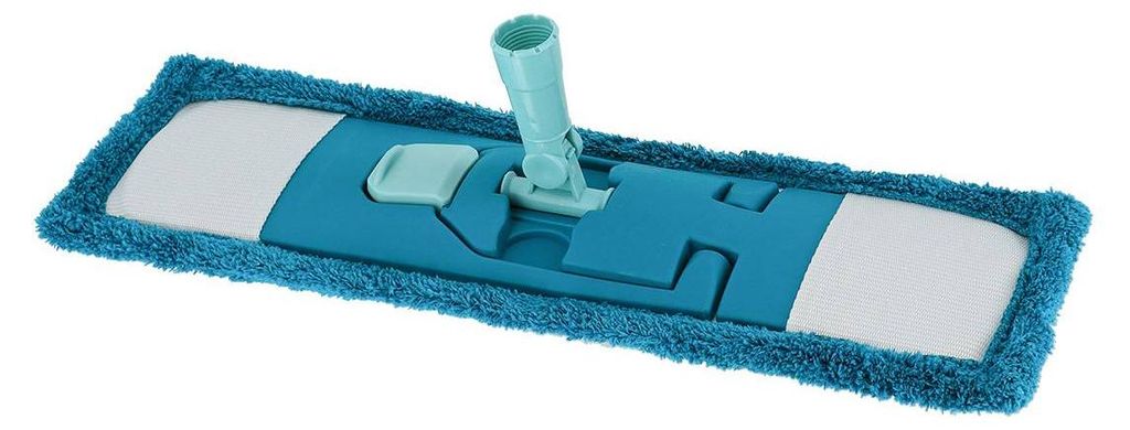 Flacher besenkopf mit mikrofaser-waschbezug - entenblau aqua - Tendance