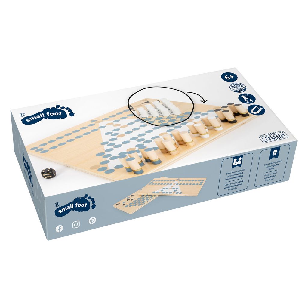 Small Foot Holz Brettspiel Barricade und Halma 2-in-1 Strategiespiel