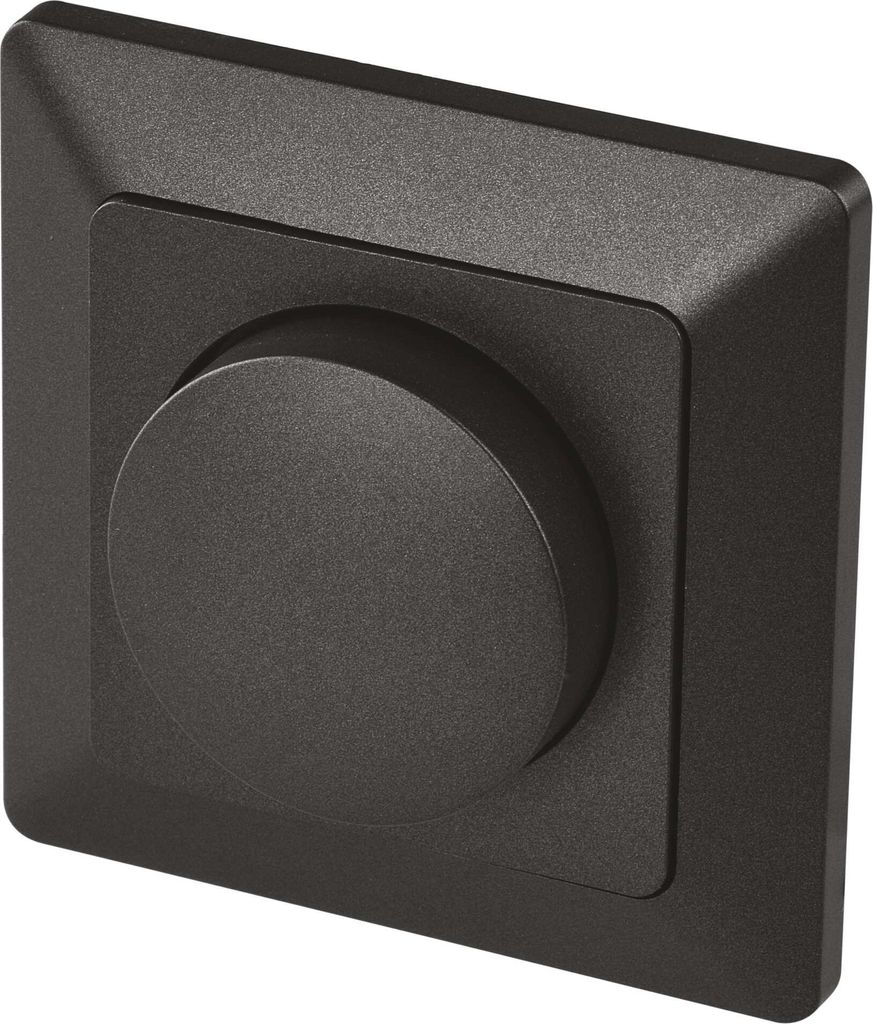 EMOS LED-Dimmer-Schalter mit Drehknopf, für dimmbare LED-Lampen, Drehregler + Drückschalter, Unterputz-Drehdimmer, 230 V, 50 Hz, 7-150 W/VA
