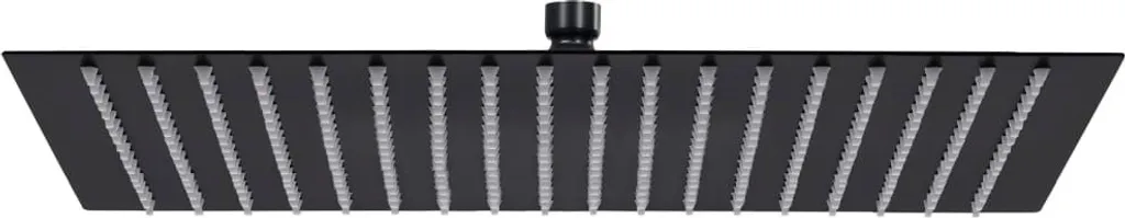 Douche de pluie inox 50x50 noir mat, buses silicone anticalcaire PRO