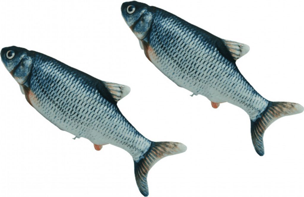 MAGIC FISH - Katzenspiel - Erwachsene - Grau - wiederaufladbar USB-Kabel - Lernspiele - 2er-Set