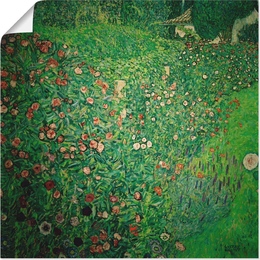 ARTland Poster Italienische Gartenlandschaft Größe: 70x70 cm