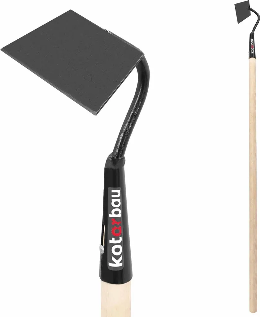 KOTARBAU® Zappetta da giardino per diserbo e trapianto con manico in legno 140 mm