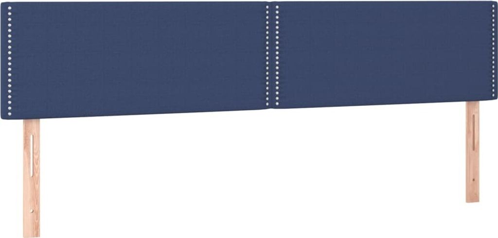 Kopfteile 2 Stk. Blau 90x5x78/88 cm Stoff