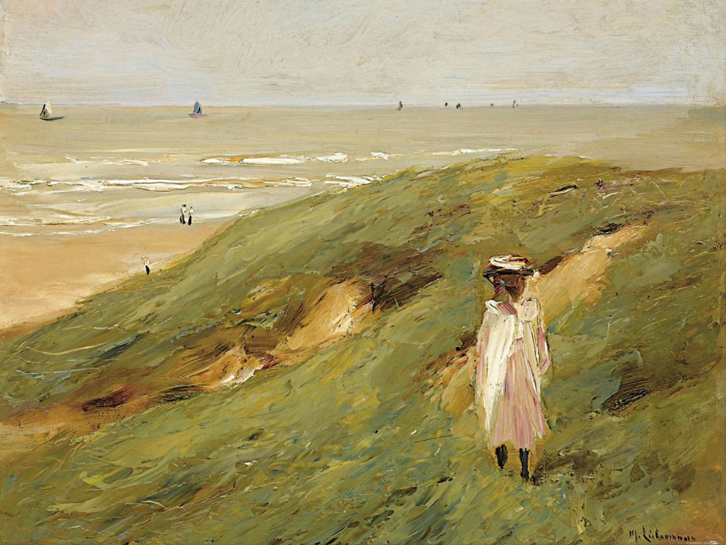 Max Liebermann Kunstdruck Bild - Düne Bei Noordwijk Mit Kind, 1906 (60 x 80 cm)
