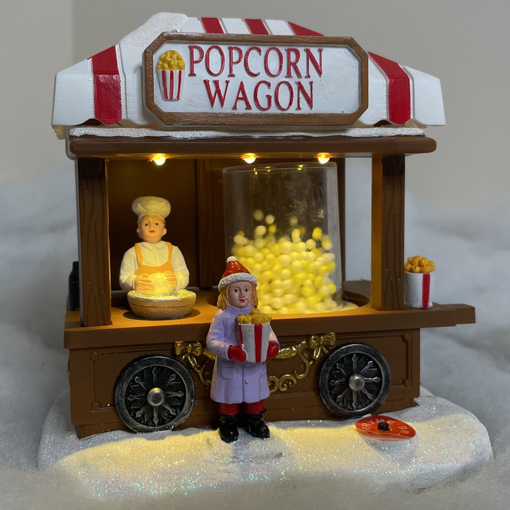 e4fun Vánoční vesnice s popcornem, stojan s LED osvětlením, Obrázek produktu 6
