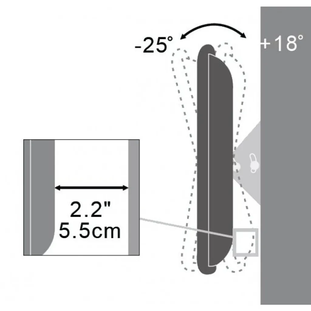 Support mural Techly pour TV LED 17-37 pouces avec inclinaison noir - 5