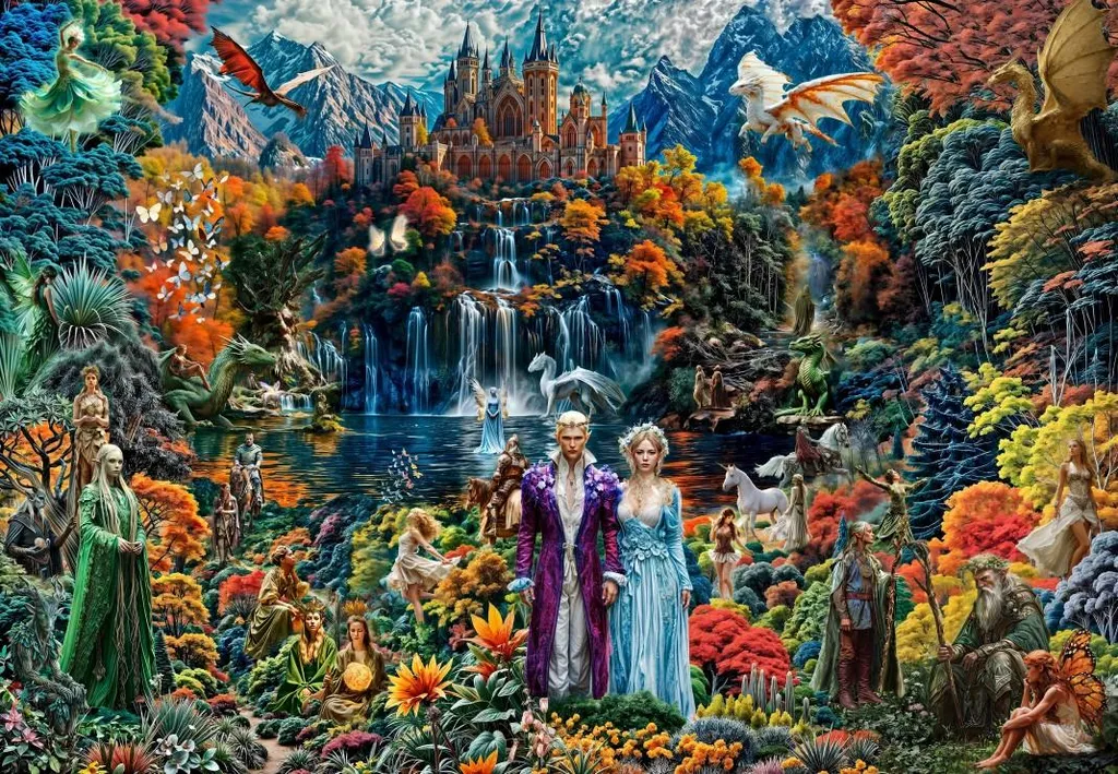 Puzzle La Vallée des Dragons Grafika 1000 pièces avec carton bleu haute qualité