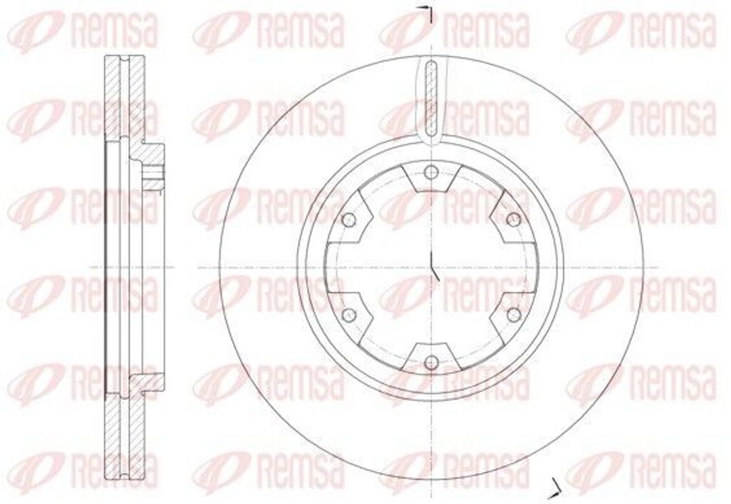 2x REMSA Bremsscheibe 6466.10 vorne für FORD MAVERICK (UDS UNS) 277mm 39 2mm