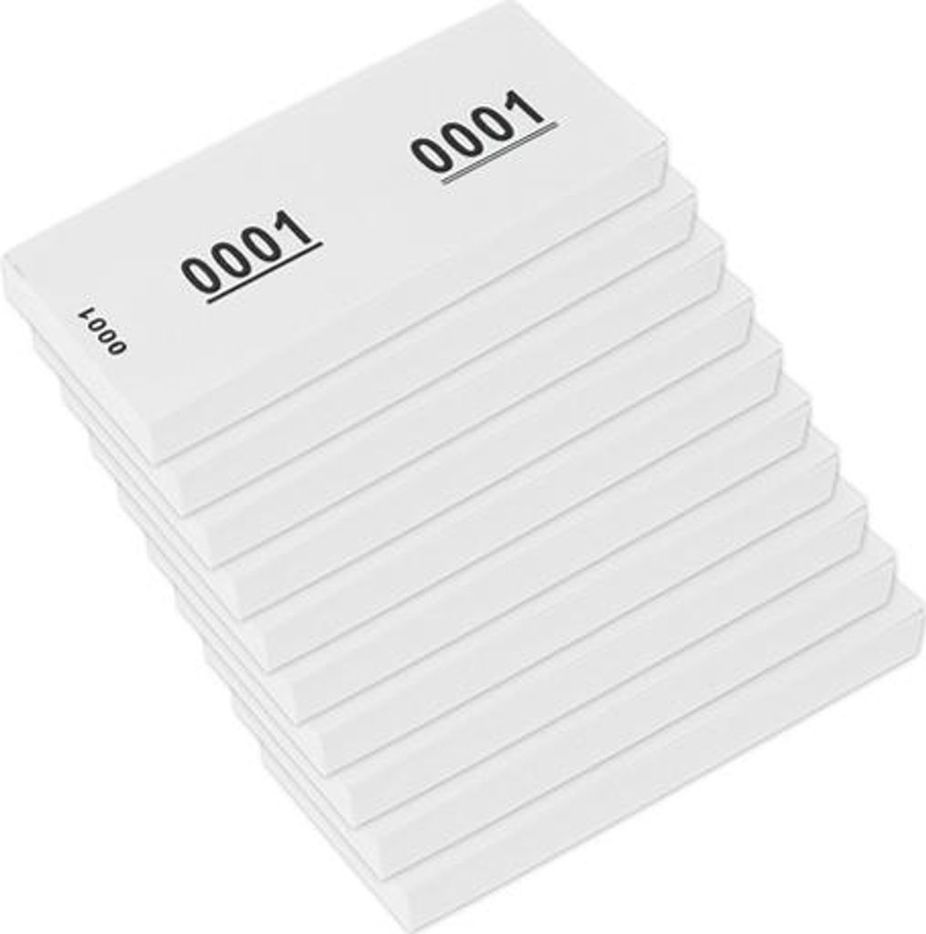 Kangaro Nummernblock 1-1000 105 x 42 mm blau