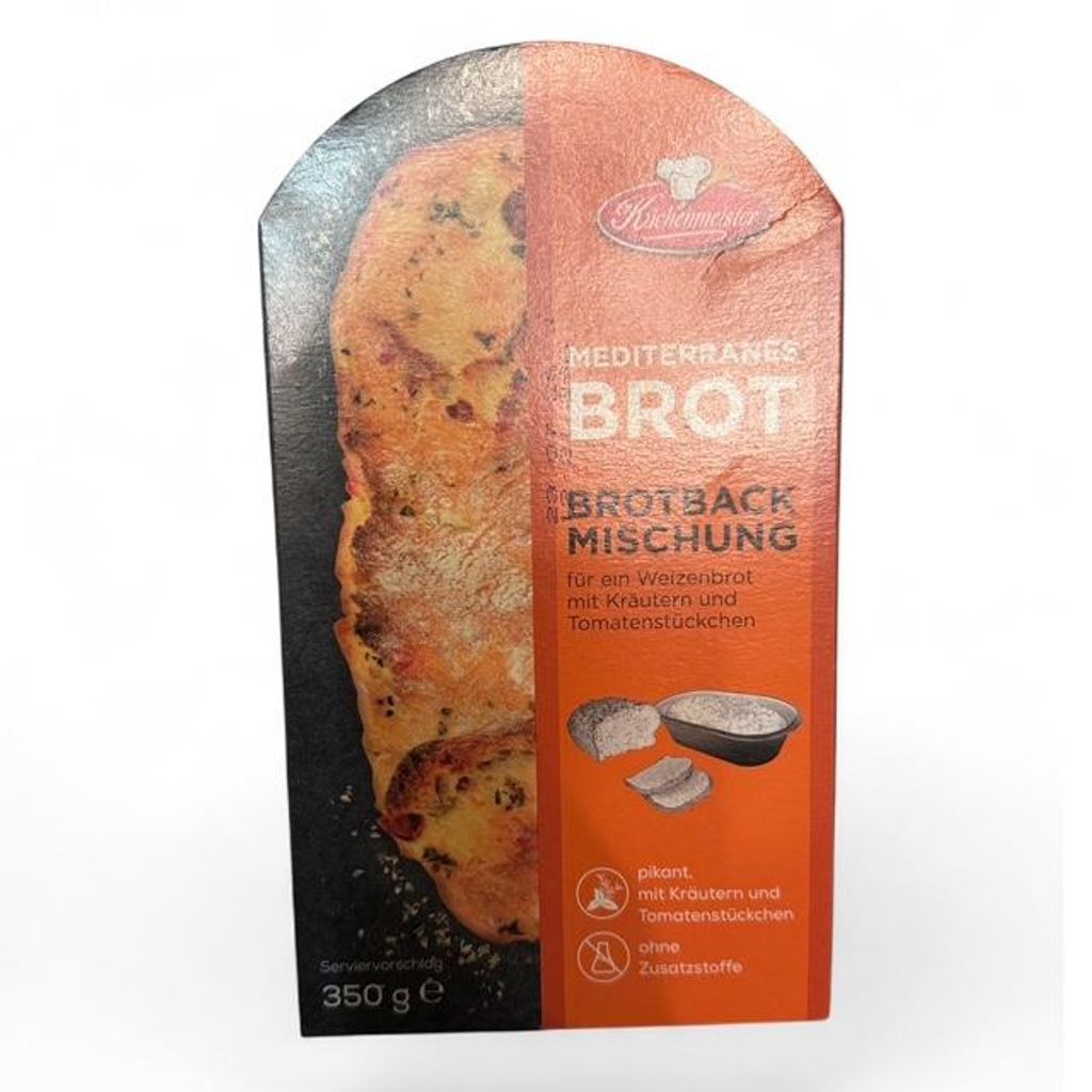 Küchenmeister Brotbackmischung Mediterranes Brot mit Backschale 350 g