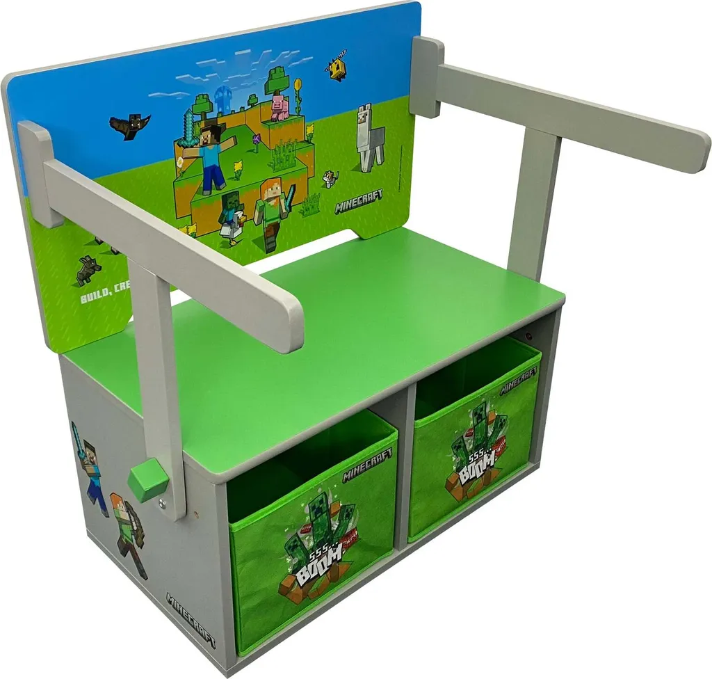 MINECRAFT Banc rabattable et table de jeu pour chambre d'enfant - 2