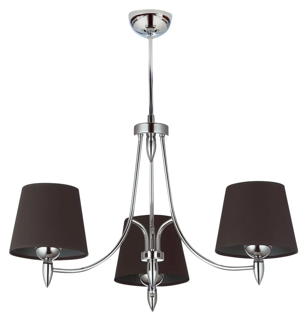 Lustre suspension design GALAXY en métal chrome graphite 3 lumières E27