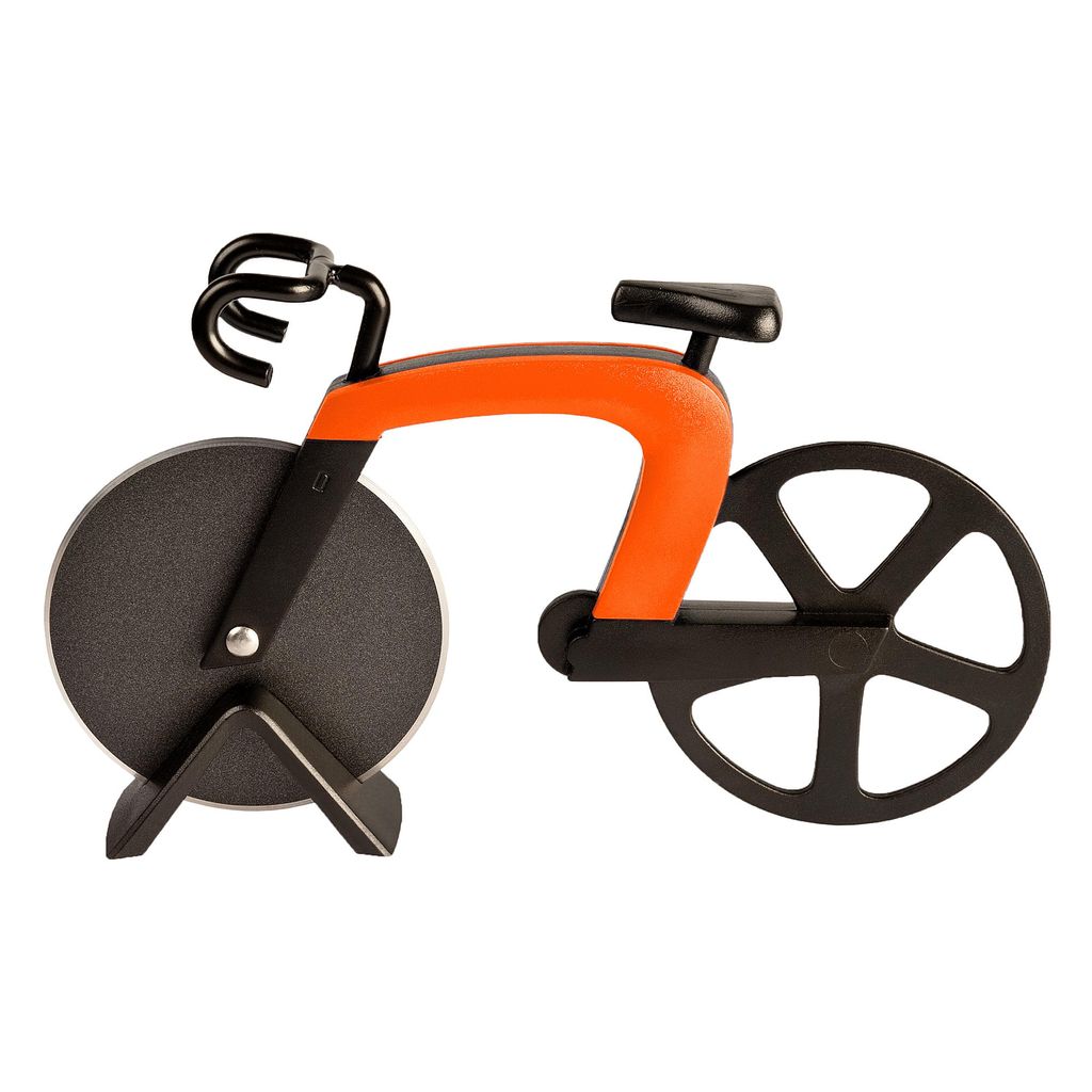 Pizzaschneider Fahrrad Pizza Cutter rostfreier Stahl Antihaft-Beschichtung Rot 