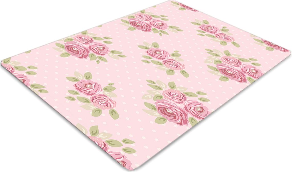 Stuhlunterlage Bürostuhlunterlage 120 cm x 90 cm Bodenmatte Bürostuhlunterlage - Rosa Bouquet