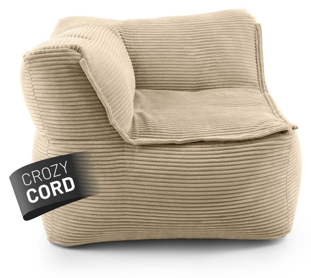 LUMALAND Modular Sitzsack Ecke links Cord für Modulares Produktbild 