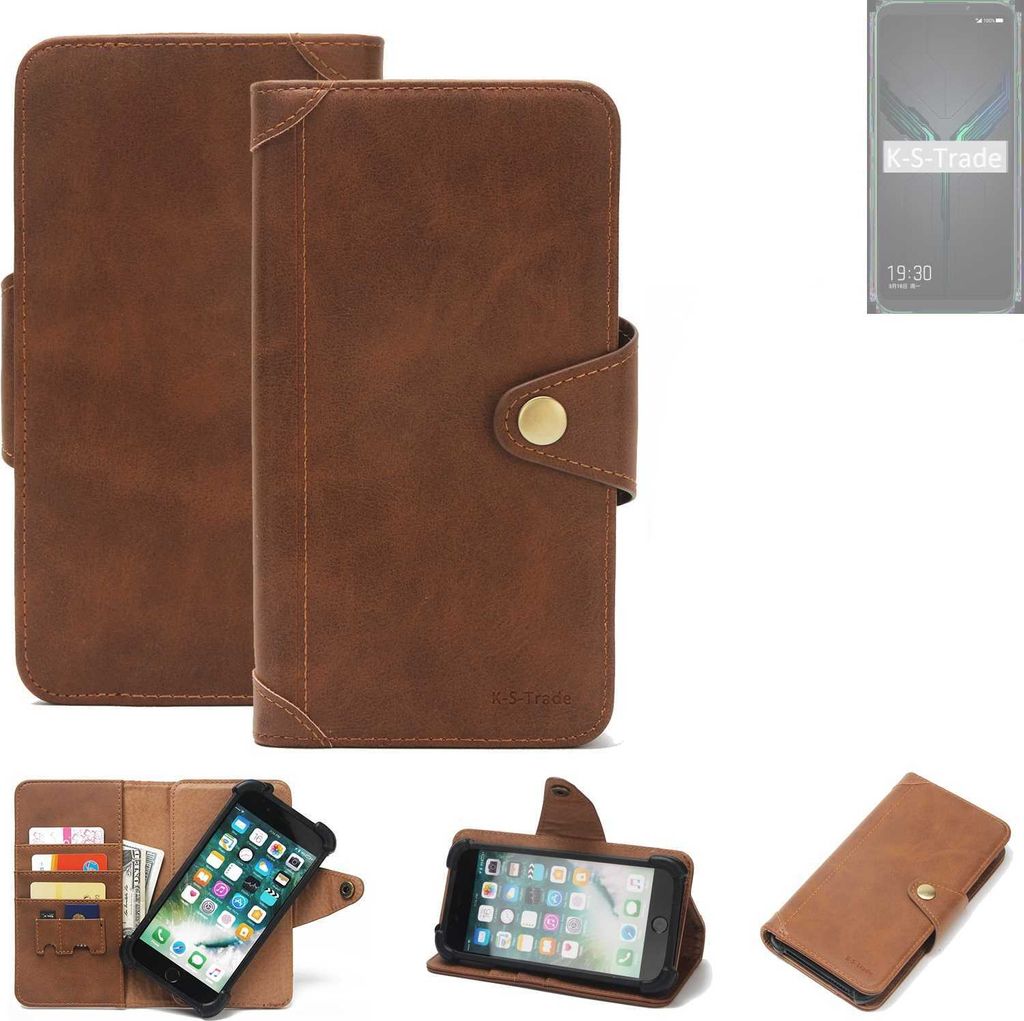 K-S-Trade Handyhülle kompatibel mit Xiaomi Black Shark 2 Pro Schutz Hülle Walletcase Bookstyle Tasche Case Handytasche Wallet Flipcase Cover PU