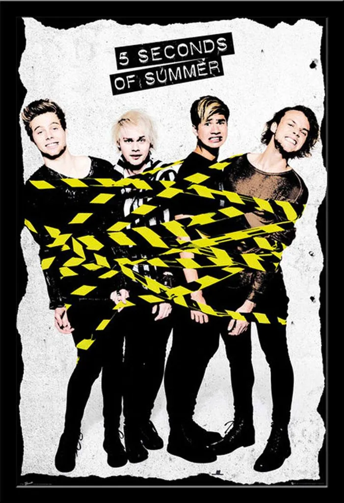 Specifiche Tecniche: Poster 5SOS in Cornice Shinsuke Maxi MDF Nero