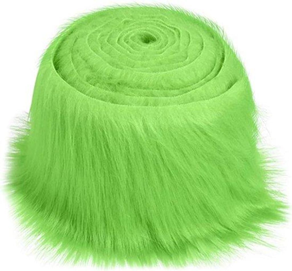 Grüne Fächer Fleece Stroh - Seiden Plüsch - Für Kleidung und Puppen