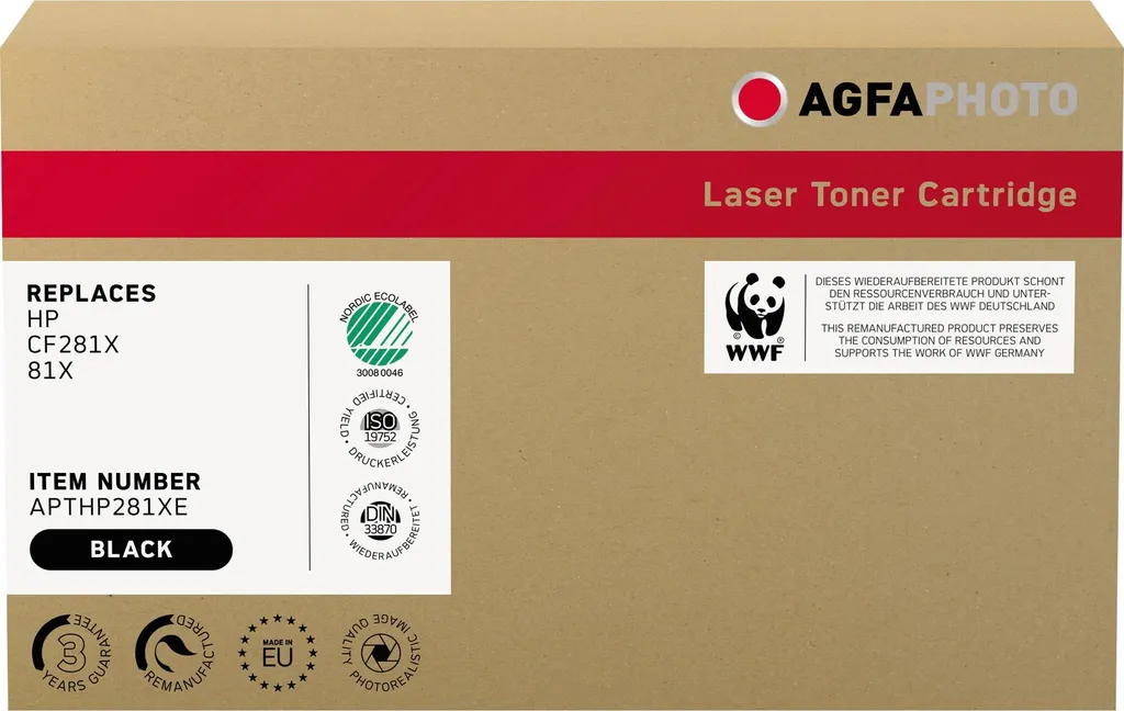 Toner Compatibile HP 81X CF281X AgfaPhoto | 25.000 Pagine Professionale