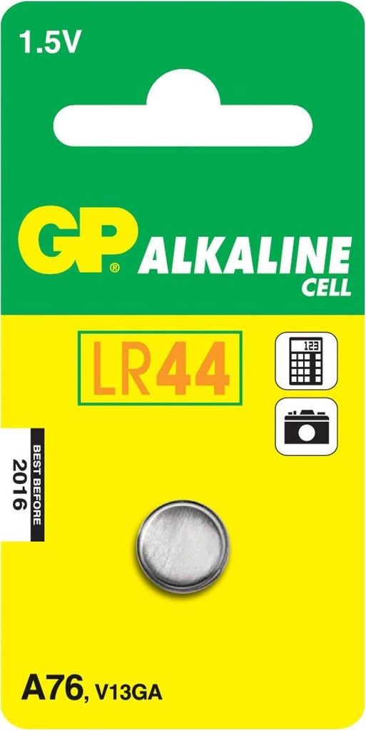GP Batteries A 76 Standard Series, Alkali, 1.5 V, 110 mAh