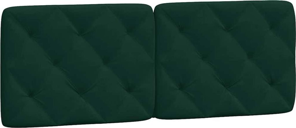 vidaXL Kopfteil-Kissen Dunkelgrün 140 cm Samt