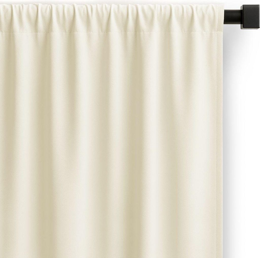 Gardine Kräuselband Vorhang Verdunkelnd Einfarbig 140x250 Creme Carli