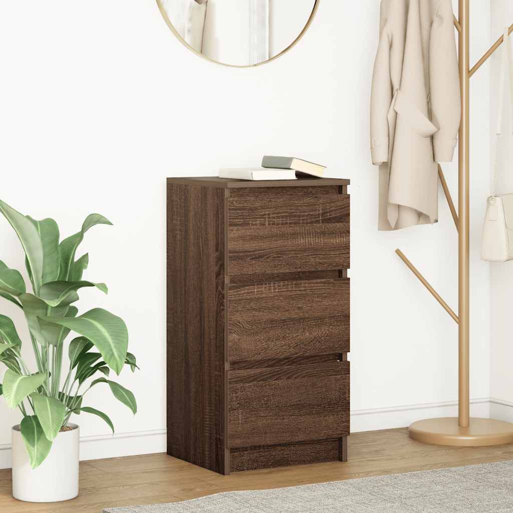 vidaXL Sideboard Braun Eichen-Optik 37,5x35x76 cm Holzwerkstoff