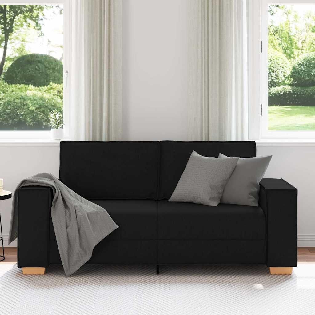 "im Sonderangebot" 2-Sitzer Sofa Schwarz 140 cm Stoff - 180 x 78 x 84 cm - NeuMöbel8881510