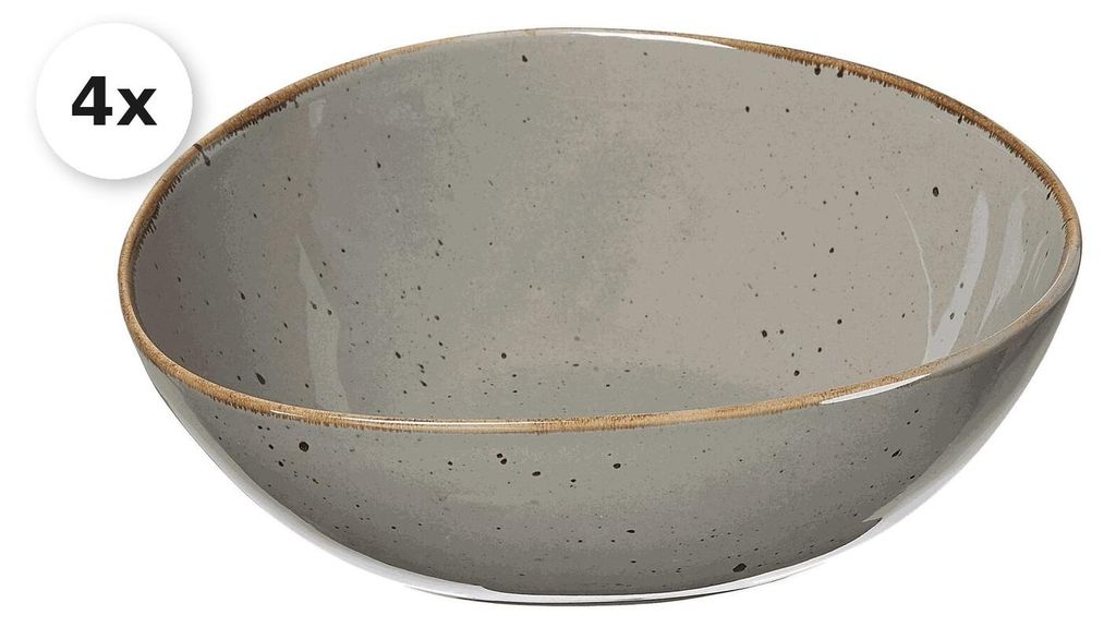 Servierschale 20,5x16,5cm 4er Set Taste taupe Produktbild 
