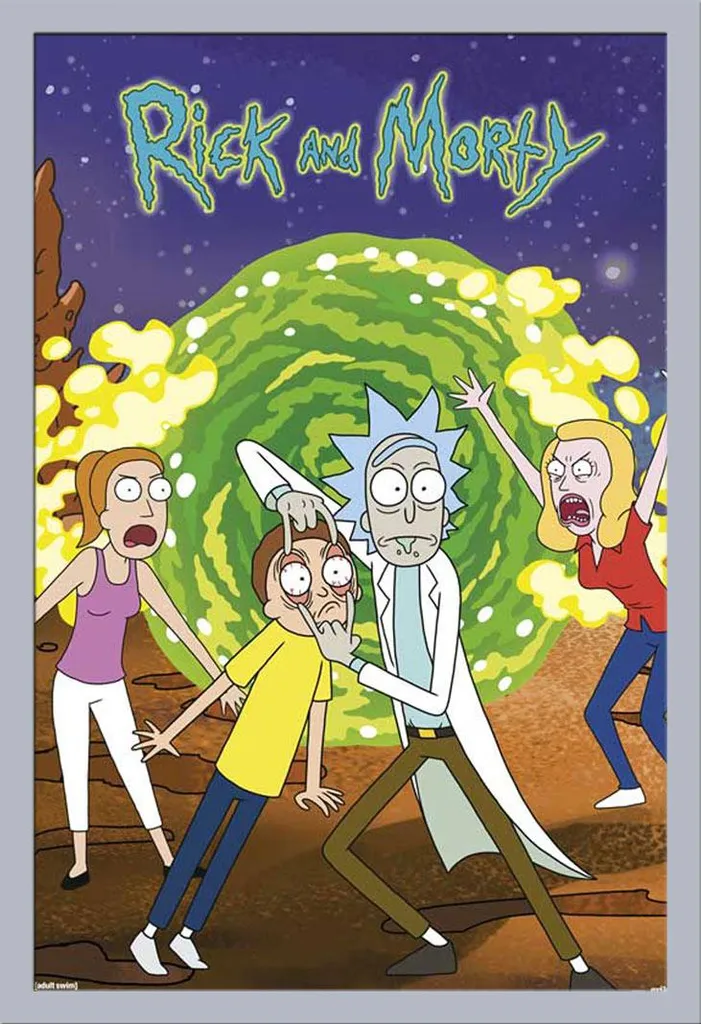 Wall Decor Rick & Morty: Orologio con Cornice Shinsuke Silver Edition