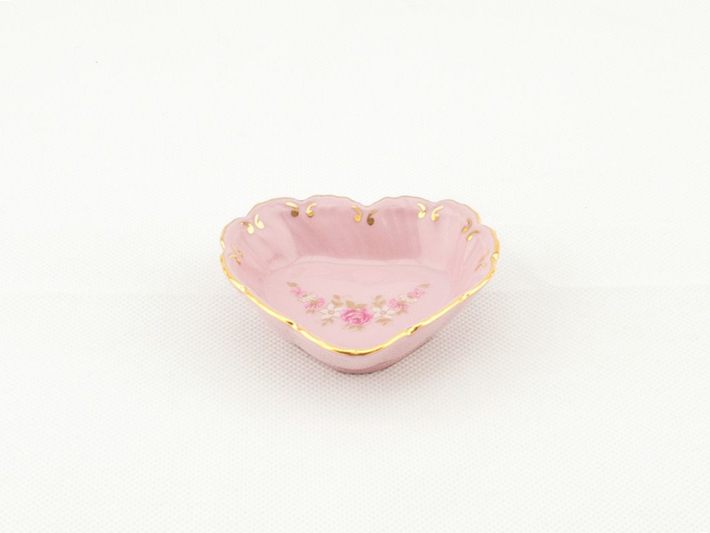 Herzschale 7 cm, Felicie, rosa Porzellan, Blumen, Leander Produktbild 