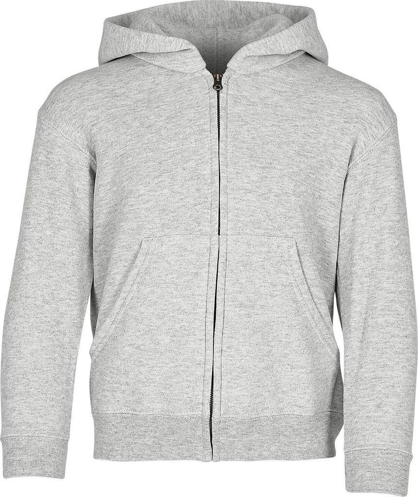KIDS CLASSIC HOODED SWEAT JACKET | Kinder Kapuzenjacke mit Doppelkapuze, verdecktem Metall-Reißverschluss & Vordertaschen, Jungen & Mädchen