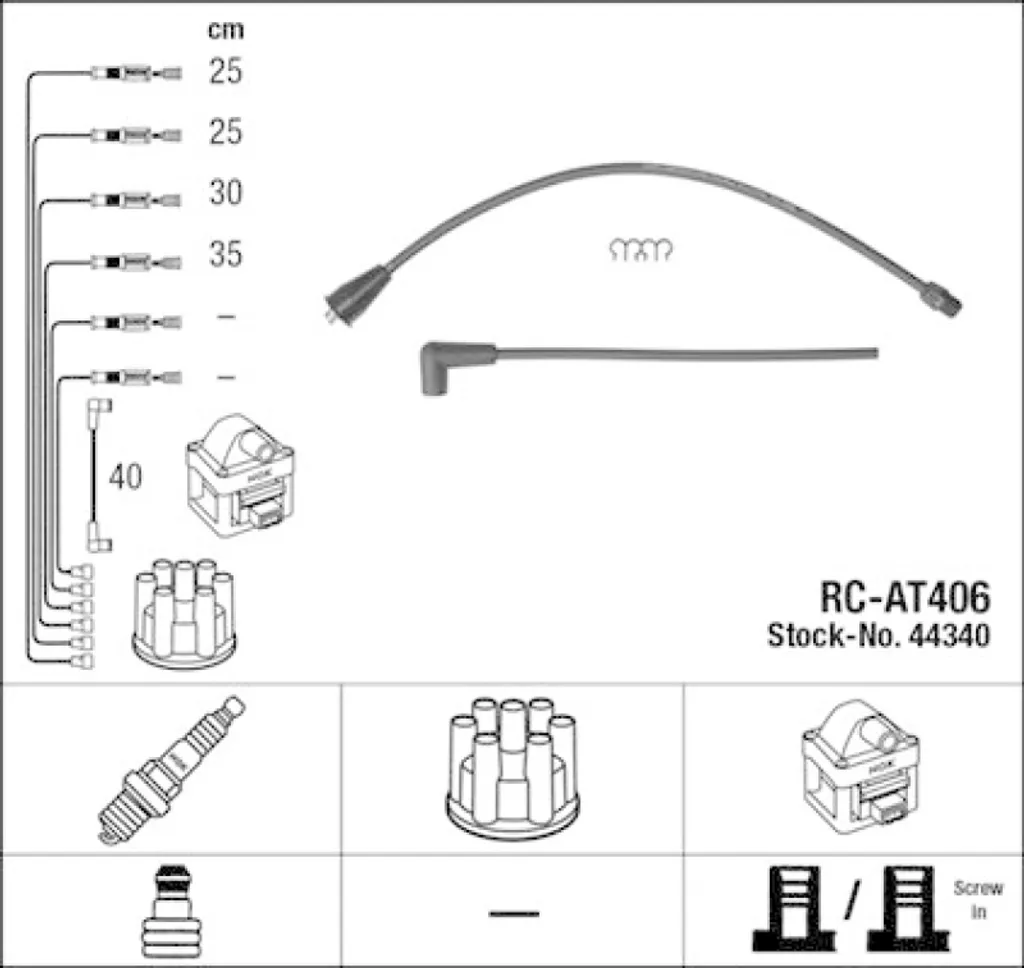 NGK 2587 Kit cavi accensione - Kit cavi accensione