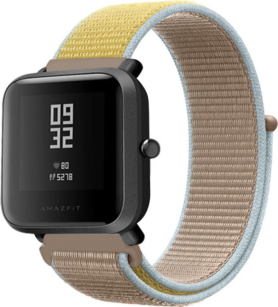 Strap-it Xiaomi Amazfit Bip Armband Nylon (Kamel)