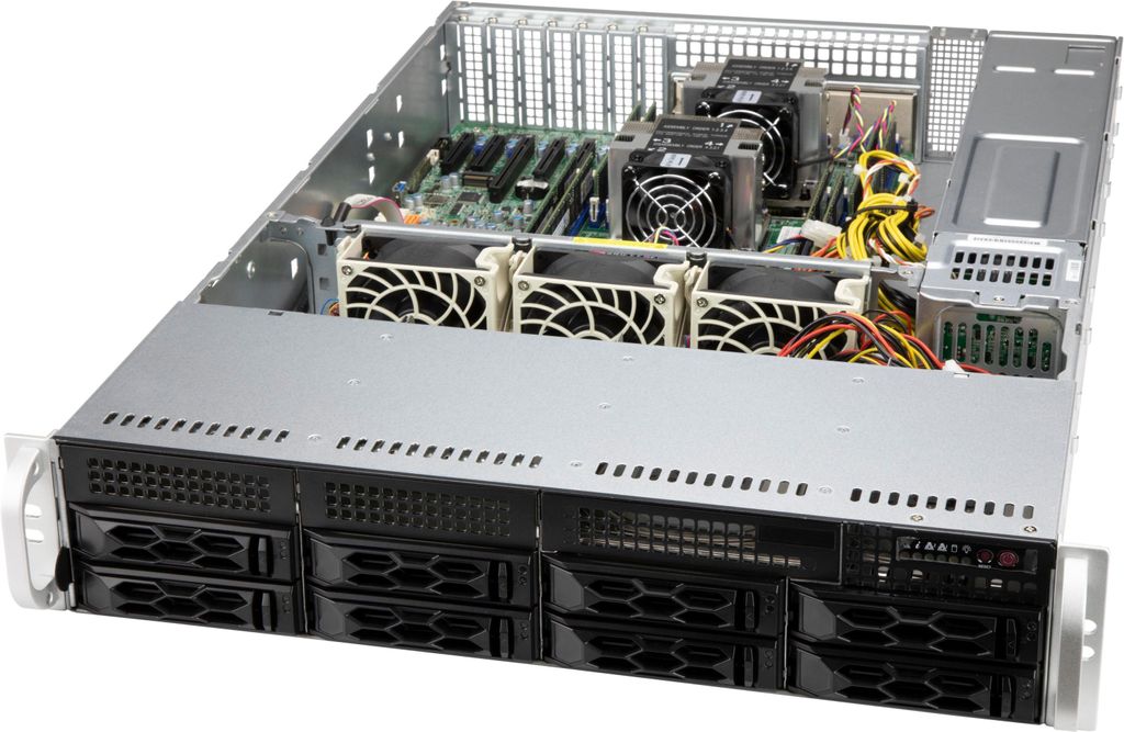 SuperChassis LA25TQC-R609LP, Rack (schwarz, inkl. redundantem 650-Watt-Netzteil)