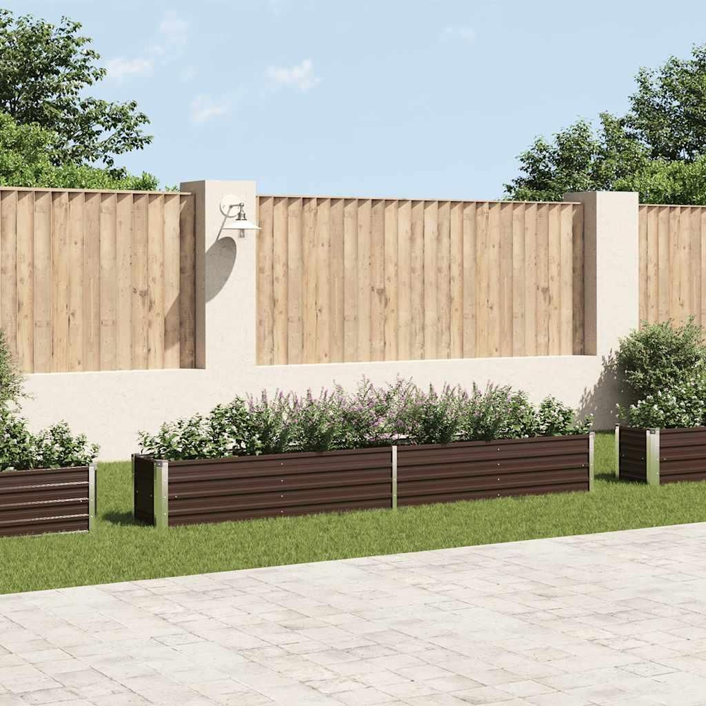vidaXL Podwyższone łóżko ogrodowe Stal ocynkowana 320×40×45 Zdjęcie produktu 