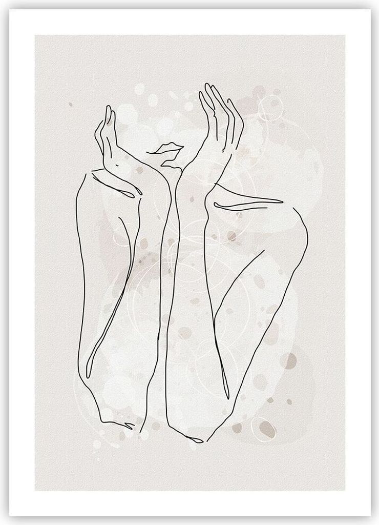 Poster - Poster ohne Rahmen - Grafik Frau Licht - 50x70 cm - Wand Bild - Wanddeko - Wandbilder - Kunstposter - Wandposter - Bilder - Kunstdruck - W...