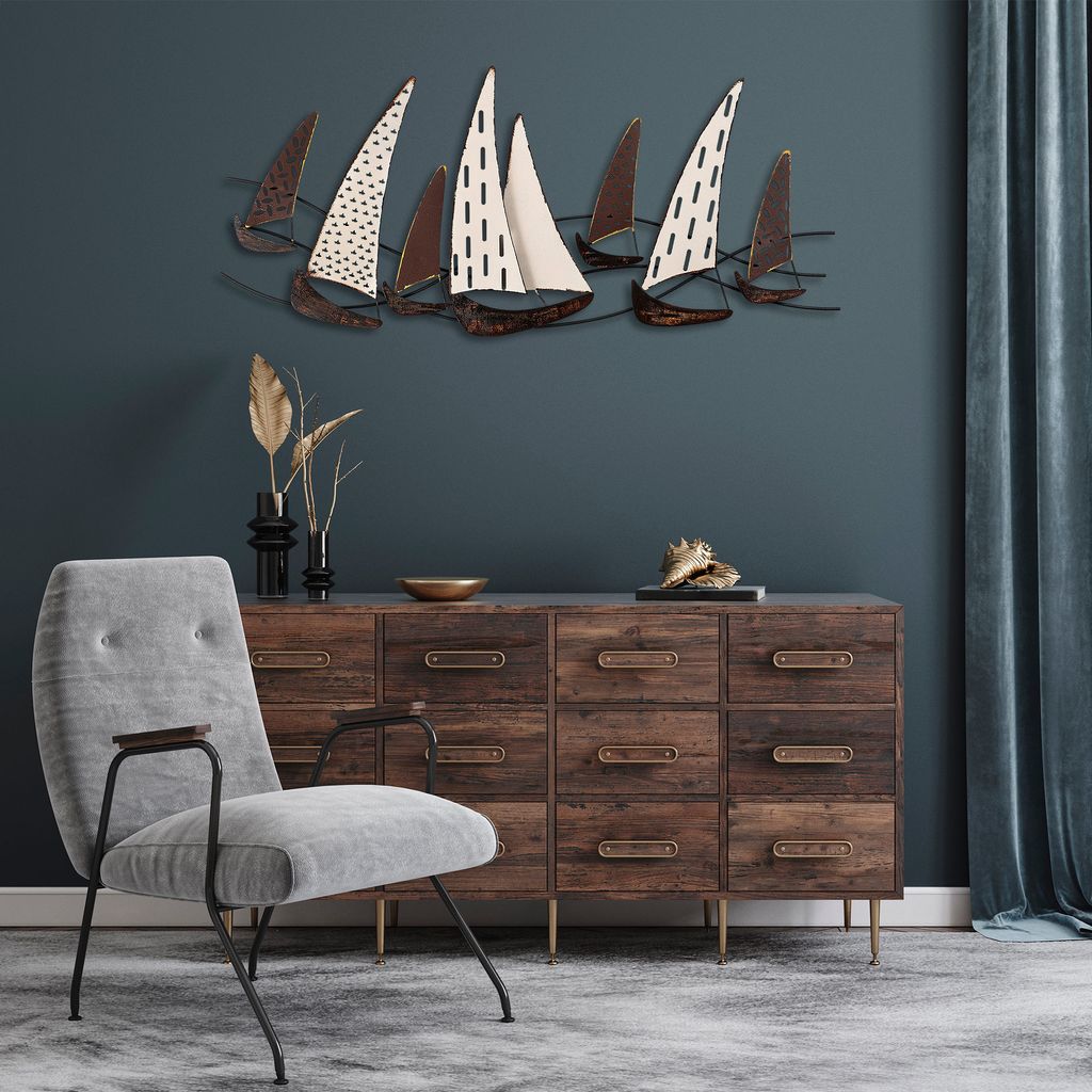 Wallity, Uskuna- TNL2244, Bunt, Sonstige Wohndekorationen, 123 x 52 cm, 100% Metall (Dicke: 1