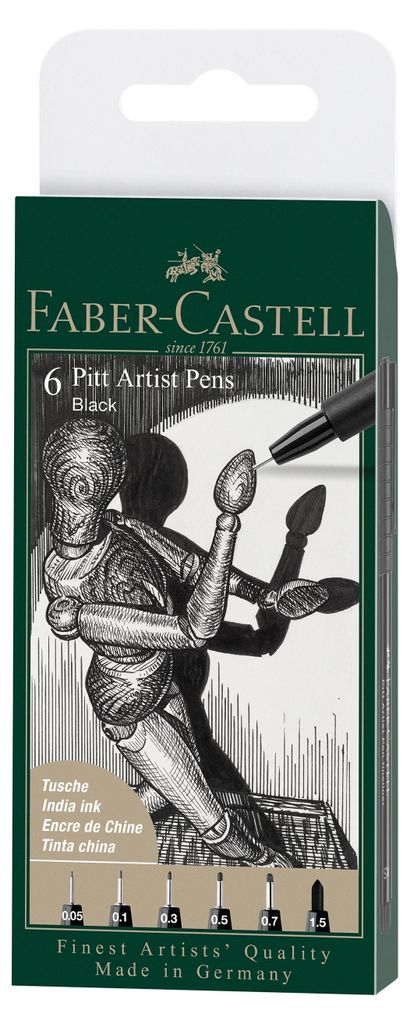 FABER-CASTELL Tuschestift Pitt Artist Pen Farbe 199 6x Produktbild 