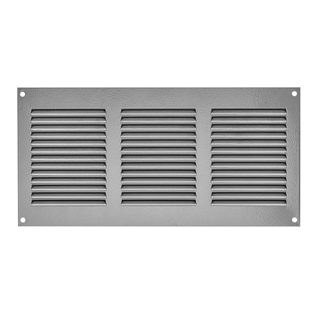 Metall Lüftungsgitter 30x15cm Grau mit Insektenschutz Abluftgitter Schlitzgitter