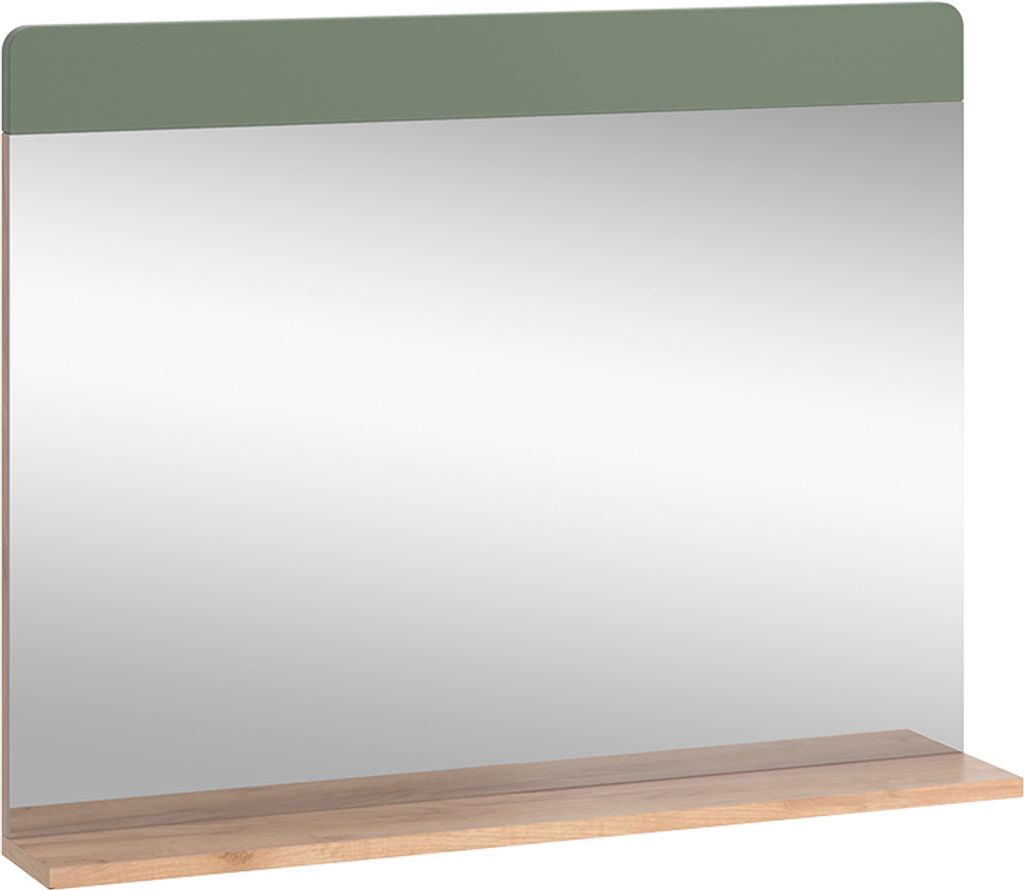Koupelnové zrcadlo Vicco Izan Zelený/zlatý dub 80.1 x 62 cm Obrázek produktu 
