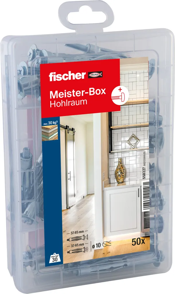 Assortiment de chevilles pour corps creux Ø 5 mm fischer - Boîte de 50